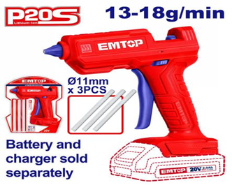 Cordless glue gun -فرد سيليكون حراري بطارية ELCG2001
