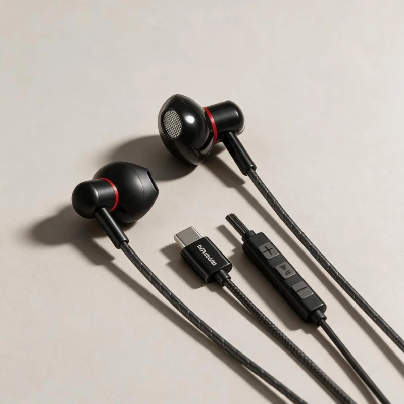 سماعات أذن سلكية Amaya AEP-19 بموصل Type-C وكابل 1.5 متر