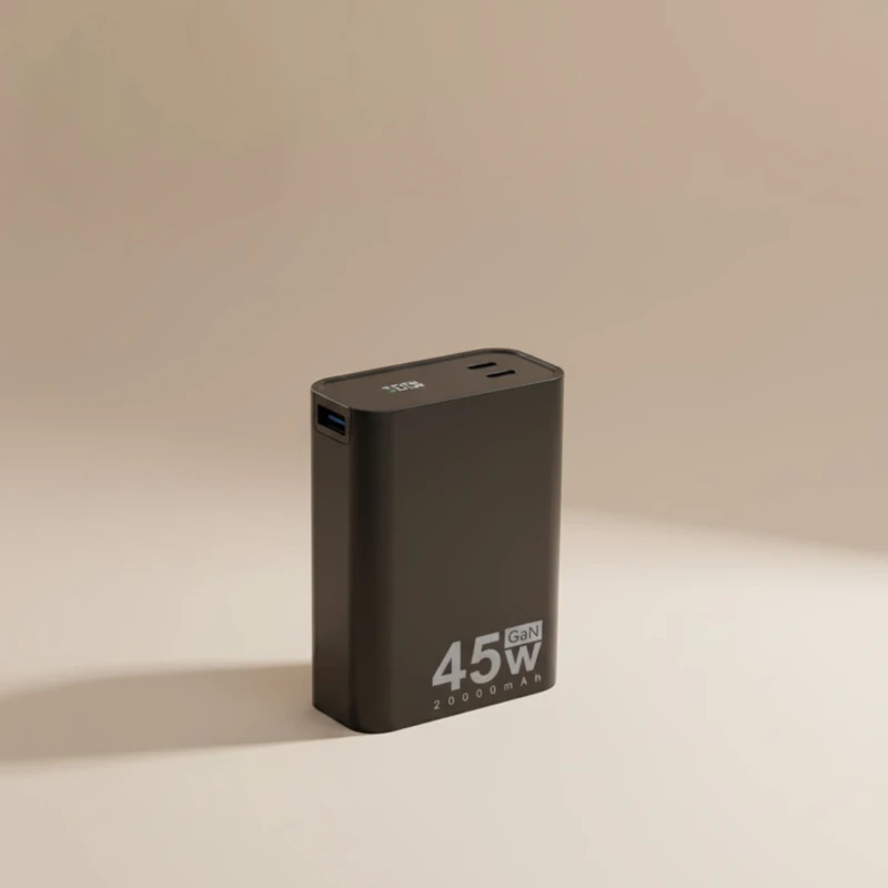 باور بانك LITO LP02 مدمج بسعة 20000mAh وشحن سريع بقدرة 45W بتقنية GaN