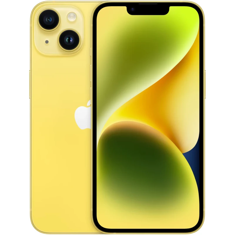 هاتف iPhone 14 من Apple – إصدار 1SIM + eSIM بسعة 256GB اصفر