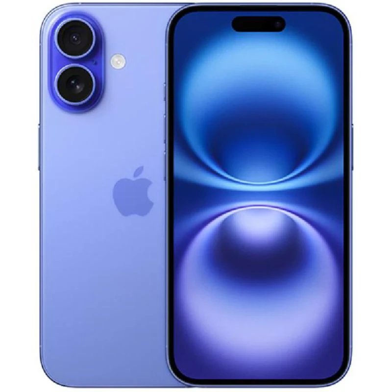 هاتف iPhone 16 من Apple – إصدار 1SIM + eSIM بسعة 128GBازرق