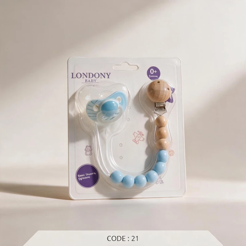 لهاية أطفال LONDONY مع مشبك تثبيت لعمر 0+ شهر – code:21